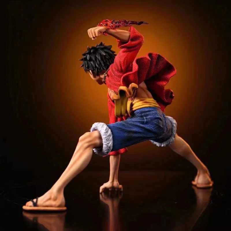 Action Toy Figures 18cm anime One Piece Luffy Figure Monkey D Luffy Battle Style Action Figurer Anime PVC Statue Model Doll Collection Toy Gift Kid