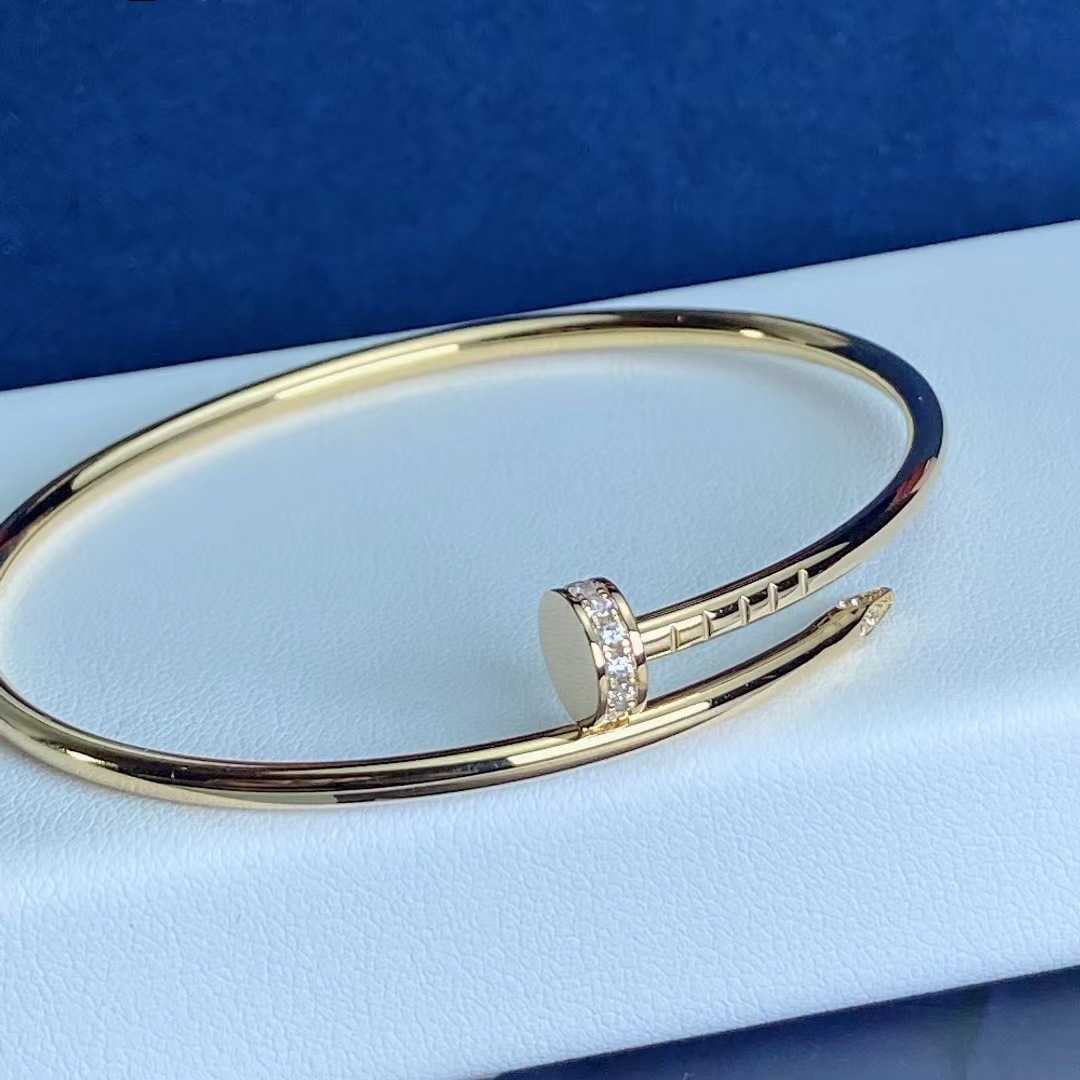 Top quality design men and women for bracelet online sale Gold Card Home Nail Bracelet 925 Sterling Silver 18k True Diamond Light Luxurywith original bracelet