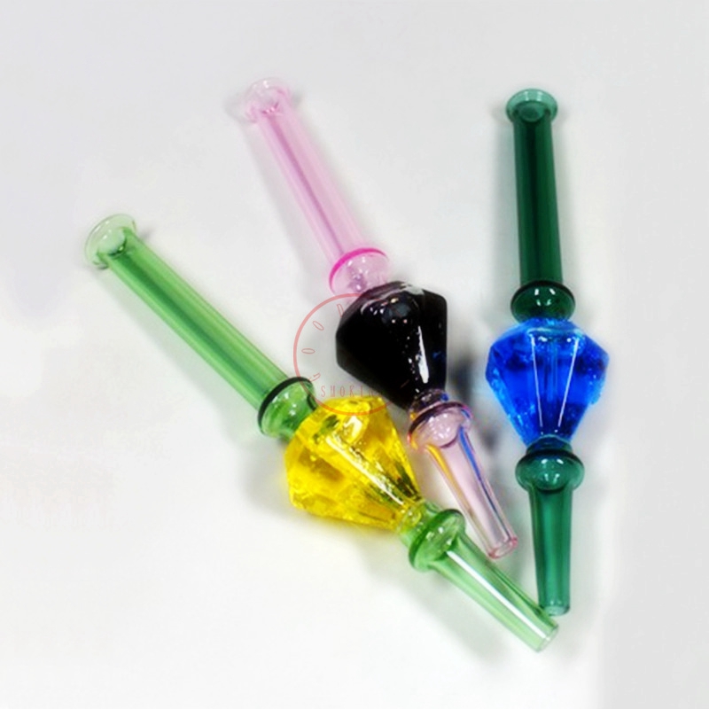 Neueste eisige Flüssigkeitsfüllung farbenfrohe Pyrex -Glasrohre Filter Handpipes Zigarettenhalter Dabber -Spitzen tragbare innovative Rauchöl -Rigs Strohrohr