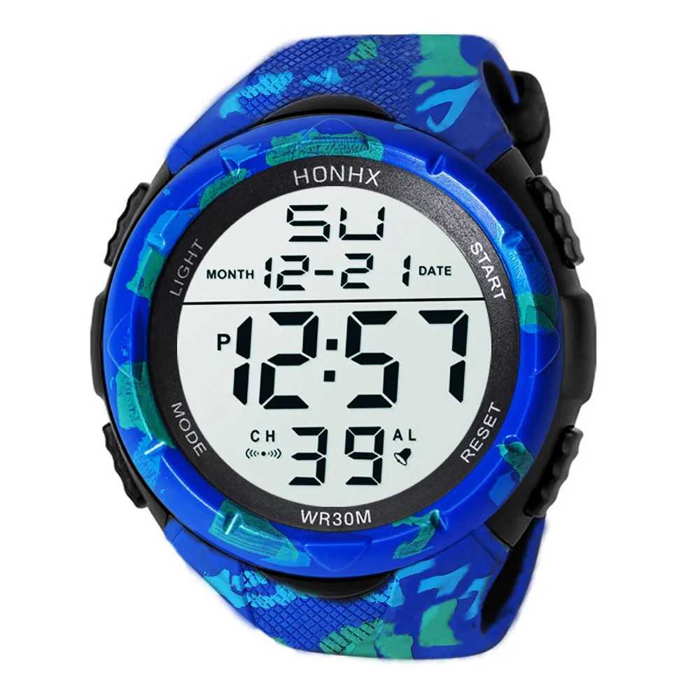 Wristwatches MenS Watch Multifunctional Display Electronic Wristwatch Fashion Analog Digital Military Sport Led Life Waterproof Wrist d240417