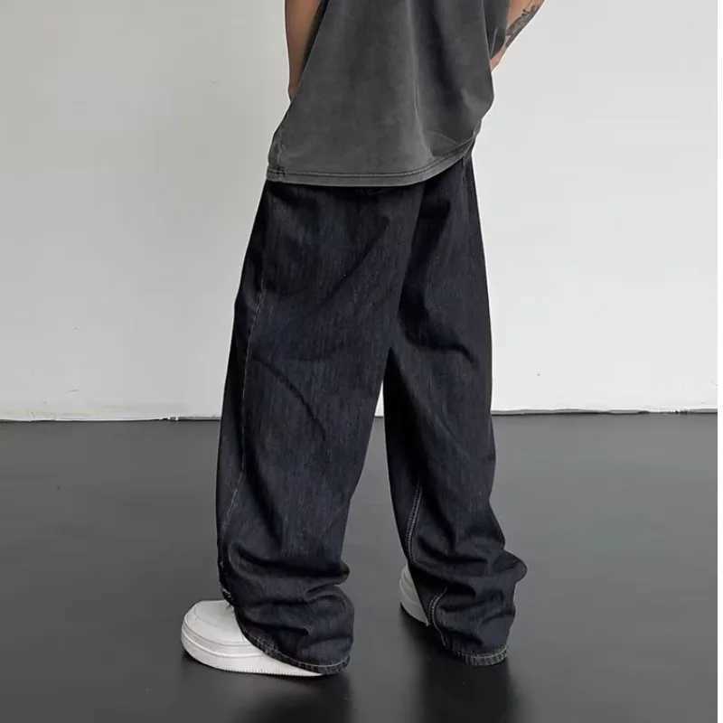 Men's Jeans 2023 New Summer Men Patchwork Denim Trousers Male Oversize Loose Casual Wide-leg Pants Streetwear Harajuku Clothing d240417