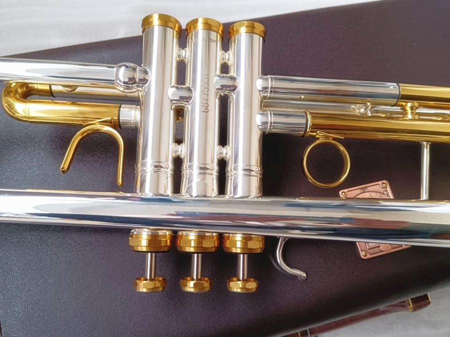 New Trumpet Lt180s-72 B Plat Silver Plated Professional Trumpet Musical Instruments com Case