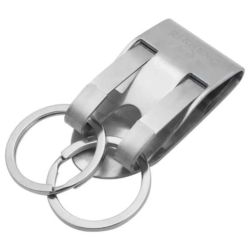 Keychains lanyards roestvrijstalen sleutelhanger beveiligingsclip op zware riem sleutelclip riem sleutelhanger d240417