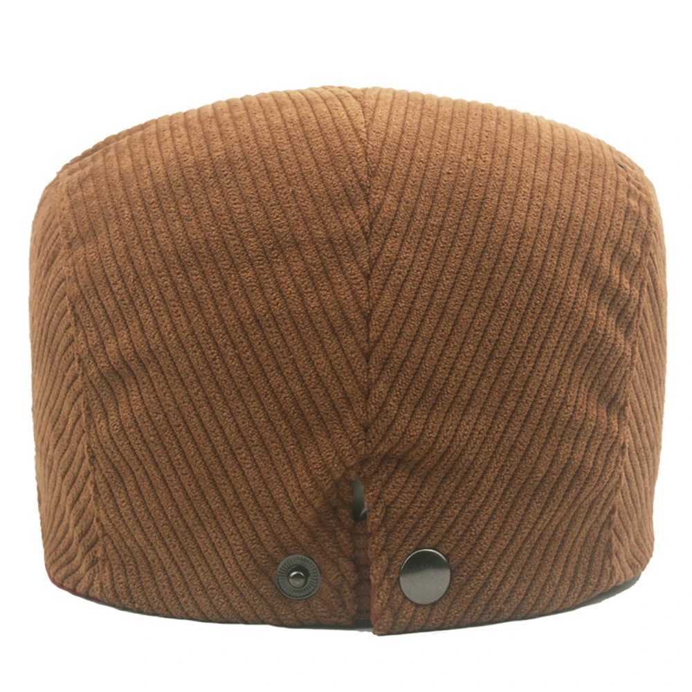 Berets Automne Corduroy Beret Hat Men Hats Suns Solid Color Berets Vintage Style Newsboy Caps plat Ivy Casquette Cabbie Ajustement Cabe D240417