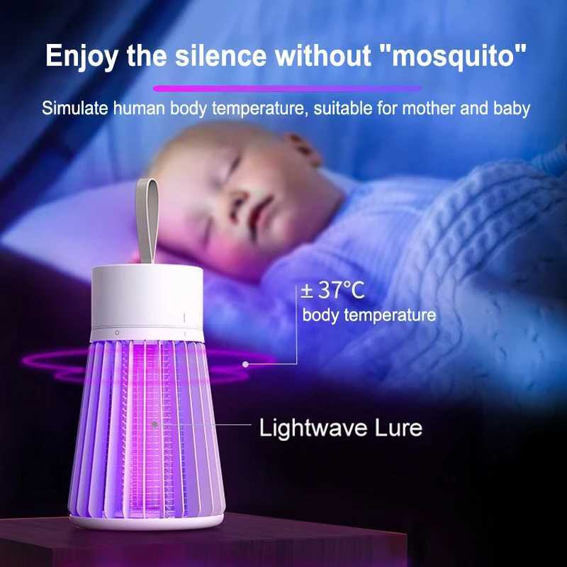 Mosquito Killer Lamps portable Rechargeable Mosquito Repultent Lampe Silencieuse Radiation Insecte Free UV Flight Trap Light Night Light Indoor / Outdoor YQ240417