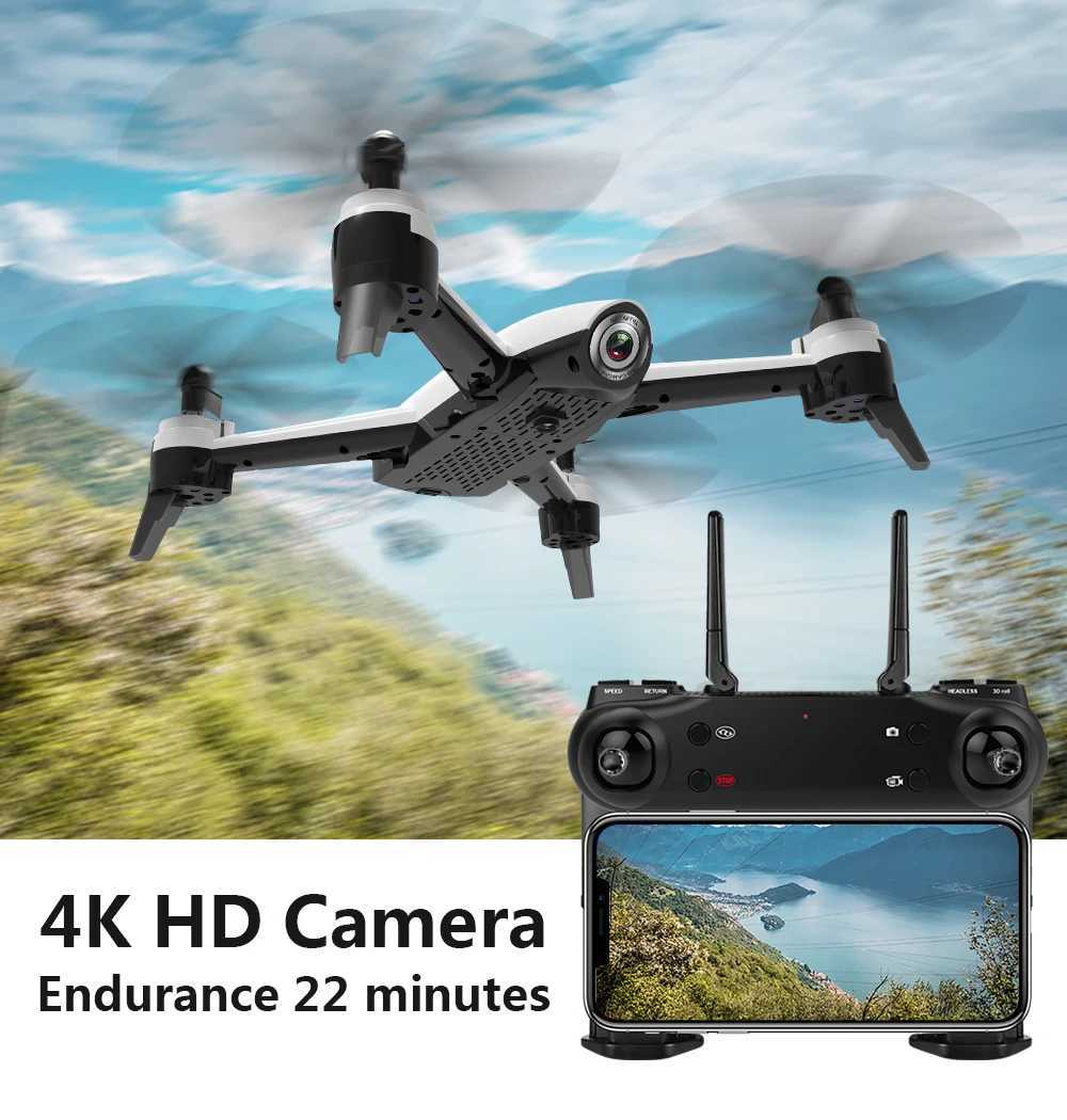 ドローンSG106 WIFI 4Kカメラ光学流量1080P HDデュアルカメラエアリアルビデオRCクアッドコプター航空機Quadrocopter Toy 24416