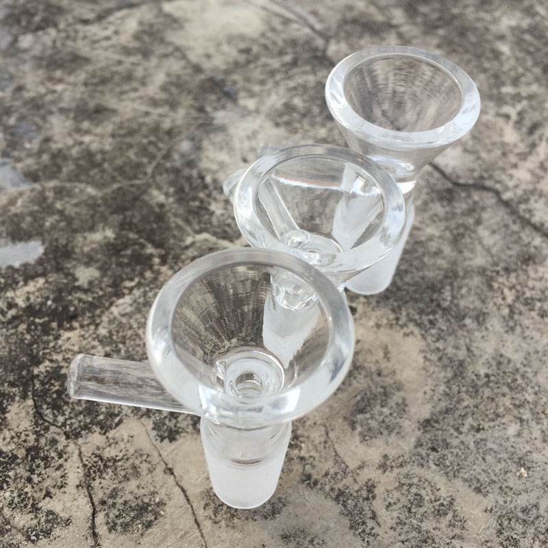 Nuovo stile Bong Hookah Fumo Spesso vetro da 14 mm Migliole maschio maniglia di sostituzione fatta a mano ciotole a mano Filtro olio di tabacco da galleggiamento Porta downstem