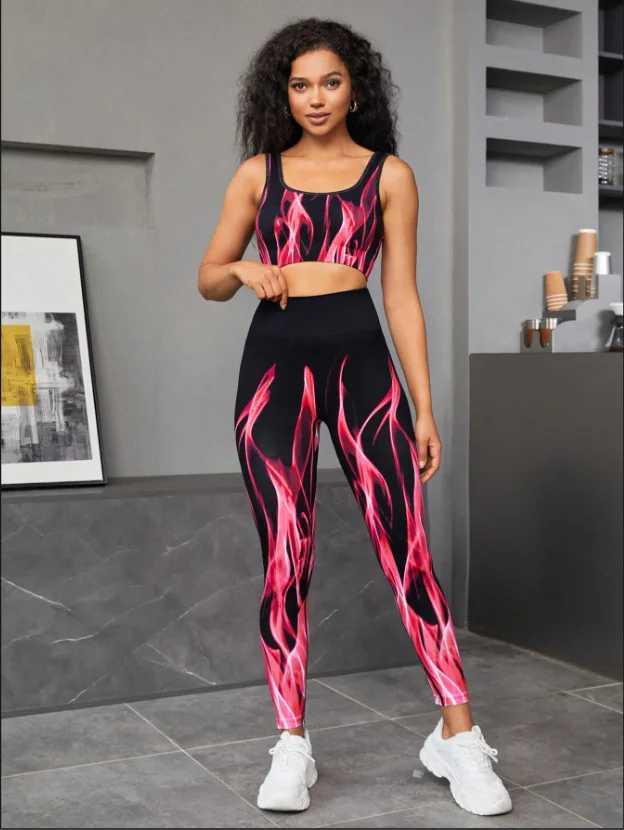 Saisies sur piste pour femmes Set Set Set Push Up Fitness Leggings Workout Top Top Tentime Tentime Pantalon Pantal