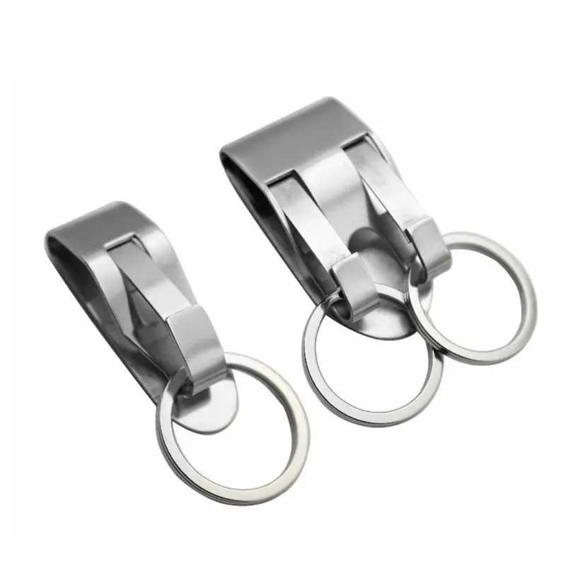 Keychains lanyards roestvrijstalen sleutelhanger beveiligingsclip op zware riem sleutelclip riem sleutelhanger d240417