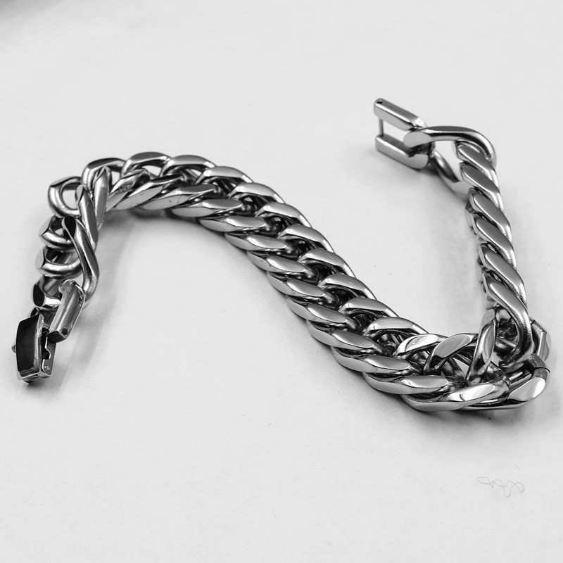 HipHop Rock Bracciali Kettenarmband für Mann und Frauen Geschenk Charme Armband Designger Schmuck Edelstahl Kubanische Verbindung vereisert Armbänder