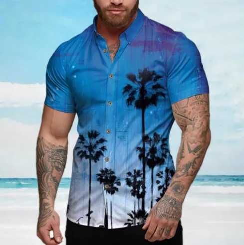 Chemises décontractées pour hommes coco arbre homme femme vocation hawaïenne Blouses Halloween Shirt Cuba Camisas Vêtements Tropic 240417