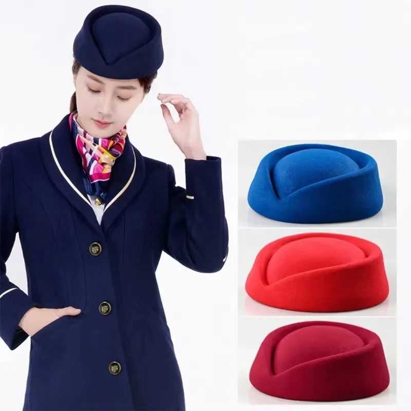 Beret caps czapki beretowe linię linii stewardessów stewardesa vintage mundury hat stewardess pillbox hatdrop kapelusz dropsshipping D24417