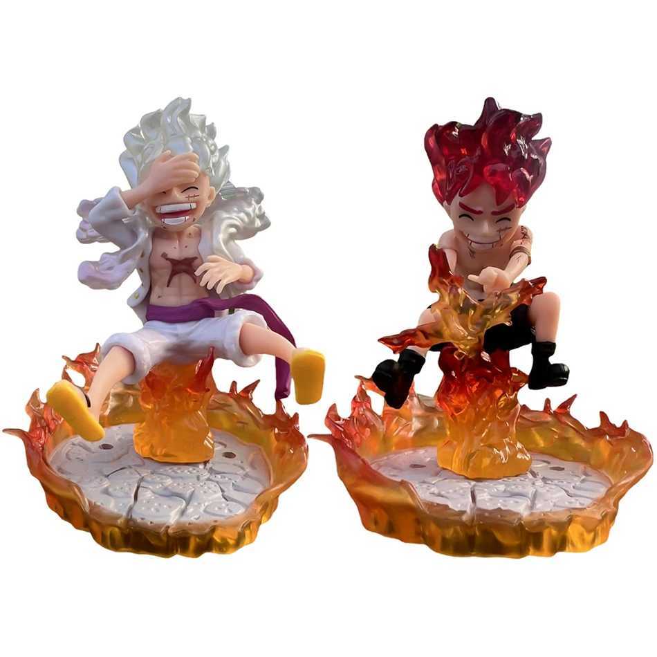 Actie speelgoedcijfers 10 cm één stuk anime figuren nika luffy versnelling 5e actiefiguur versnelling 5 zonnegod pvc figurine gk standbeeldmodel decoratiekop speelgoed