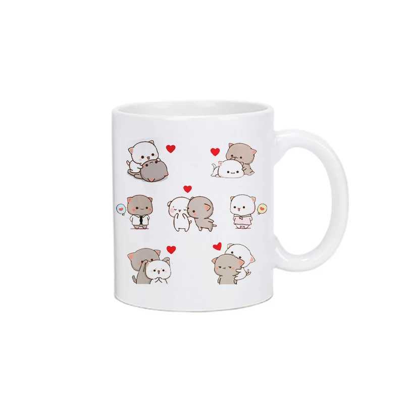 Muggar Panda Bear Bubu Dudu Coffee Milk Cup Mocha Cat Panda Bear Par Christmas Mug Kawaii Cups Original Mugs Gratis frakt Drinkware 240417