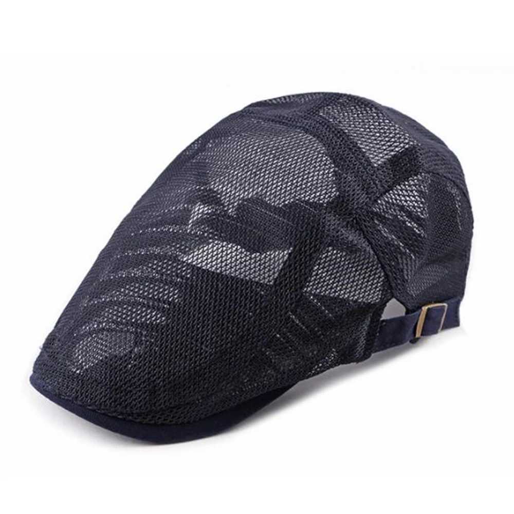 Berets Männer Frauen Mesh Sommerstil Plaid Berets Caps Grain Baumwolle Gatsby Cap Unisex Ivy Hut Golf Fahren Sommersonne Flat Cabbie Zeitungsjunge D24417