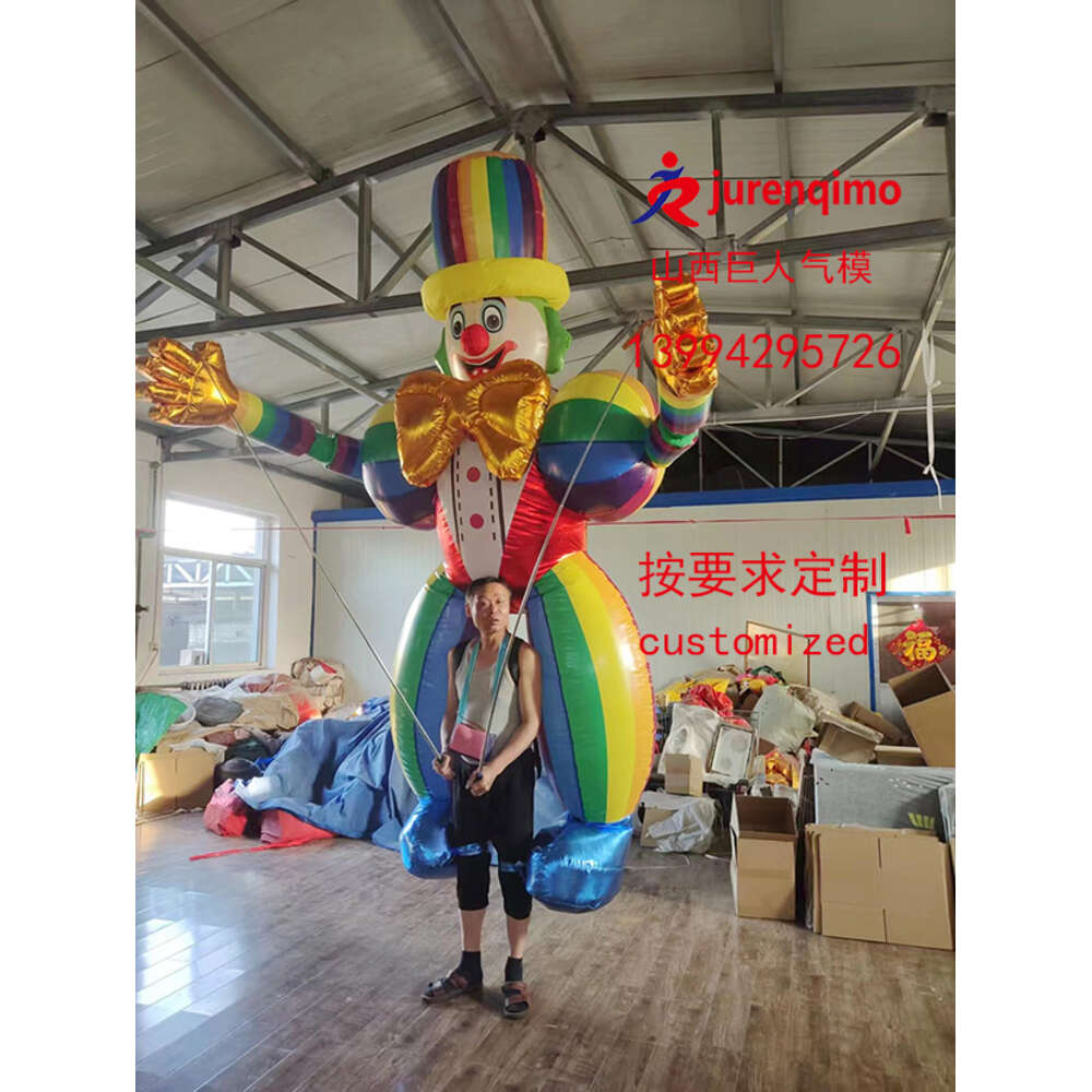 Costumes de mascotte iatisables Clown gras avec dos et mains, bar, centre commercial, fête, accessoires de décoration interactifs