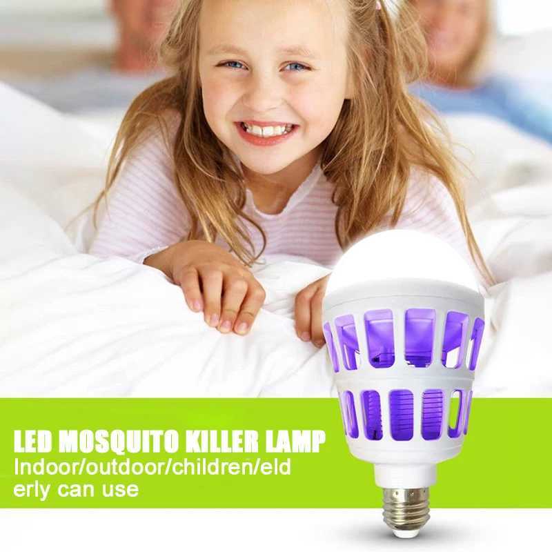 Sivrisinek katil lambalar LED sivrisinek lambası ampul 9W 220v Soket ile Bebek Gece Işığı İç ve Açık Sivrisinek lambası YQ240417