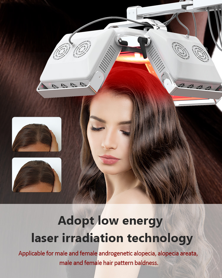 High Quality Vertical 6in1 Light Hair Regrowth Therapy Device 4 Wavelength Laser Hair Regrowth Helmet Machine Latest Regrowth Organic Hair