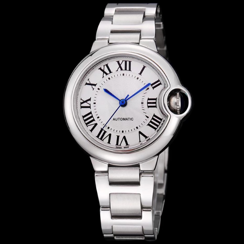 Luxe dames automatische mechanische horloges geïmporteerde beweging diamant volledig roestvrij staal saffierbestendig 33 mm designer horloge m236o