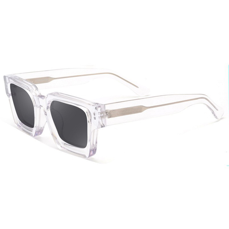 CB Acetaat Zonnebril Mens Polariseerde Zonneglazen Frames Acetaat Dik vierkante Vierkant Optische cellulose Zwarte schildpad Drijven Visserij Vintage Retro Cavallo Bianco