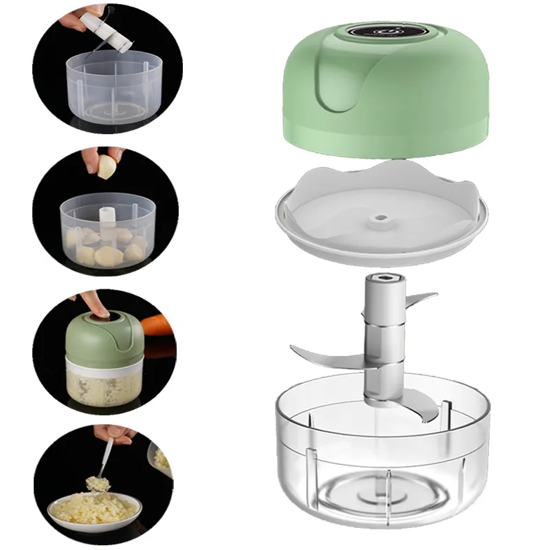 Outils électrique mini hachoir USB Mouleur à viande Masher Hine Sturdy Swury Crushed Ginged Ginger Vegetable Crusher Kitchen