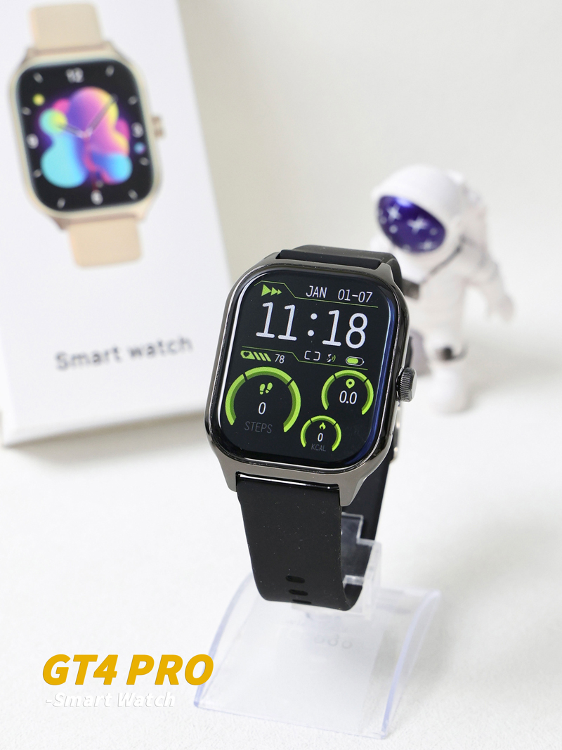 NOUVEAUXE LAVEMENT SMART de bonne qualité 2,1 pouces HD Scran tactile complet BT Musique appelant Reloj Inteligente Smartwatch de tracker de fitness imperméable GT4 Pro