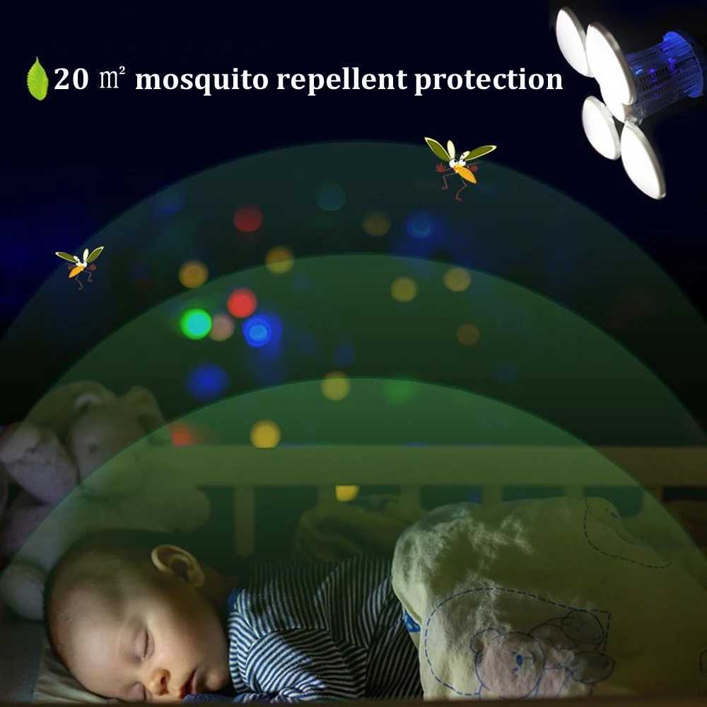 Lampade killer di zanzare Eliminatore elettrico Mosquito E27 50W Lulbo Lulbo UV 360 Anti statico Repellente Mosquito Repellente esterno e lampada insetticida interna YQ240417