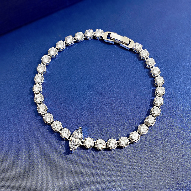 Tennis Moissanite Diamond Bangle Bracelet 100% Real 925 Sterling silver Wedding Bracelets For Women Bridal Engagement Jewelry