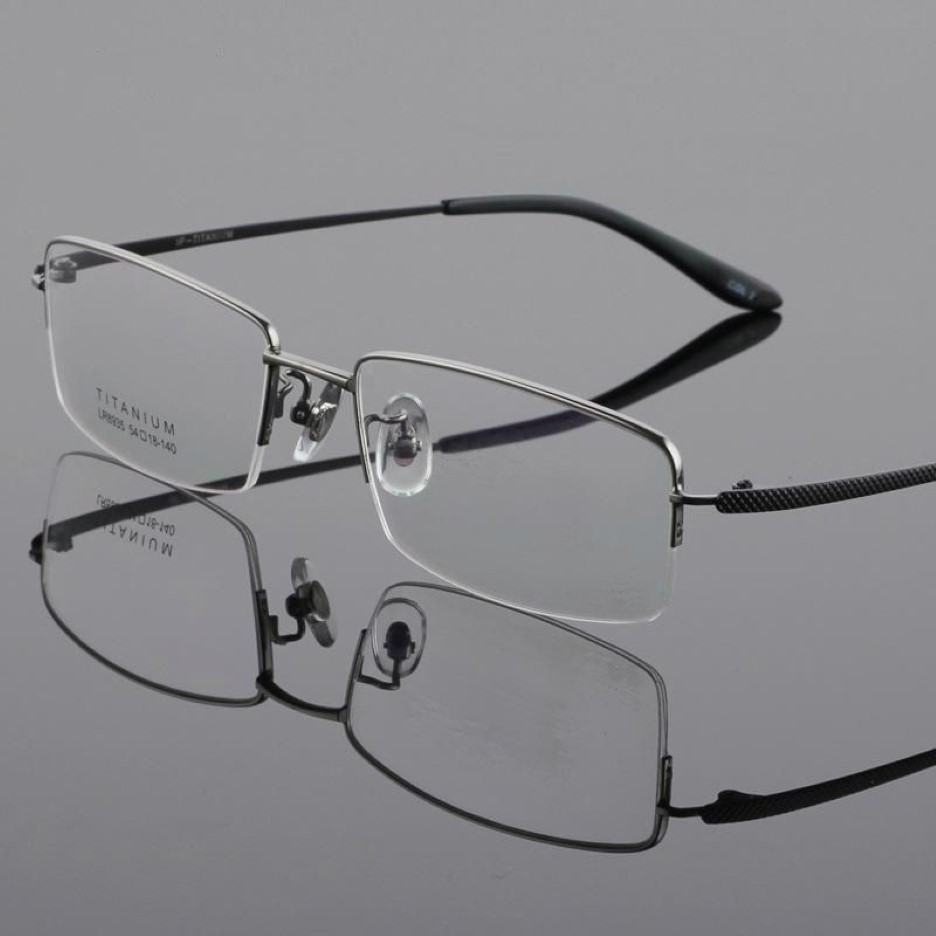 Рецепт рецепта Viodream Glass Pure Titanium Material Business Eyeglases рамки Oculos de Grau очки мужчина Читает мода Sungl284k