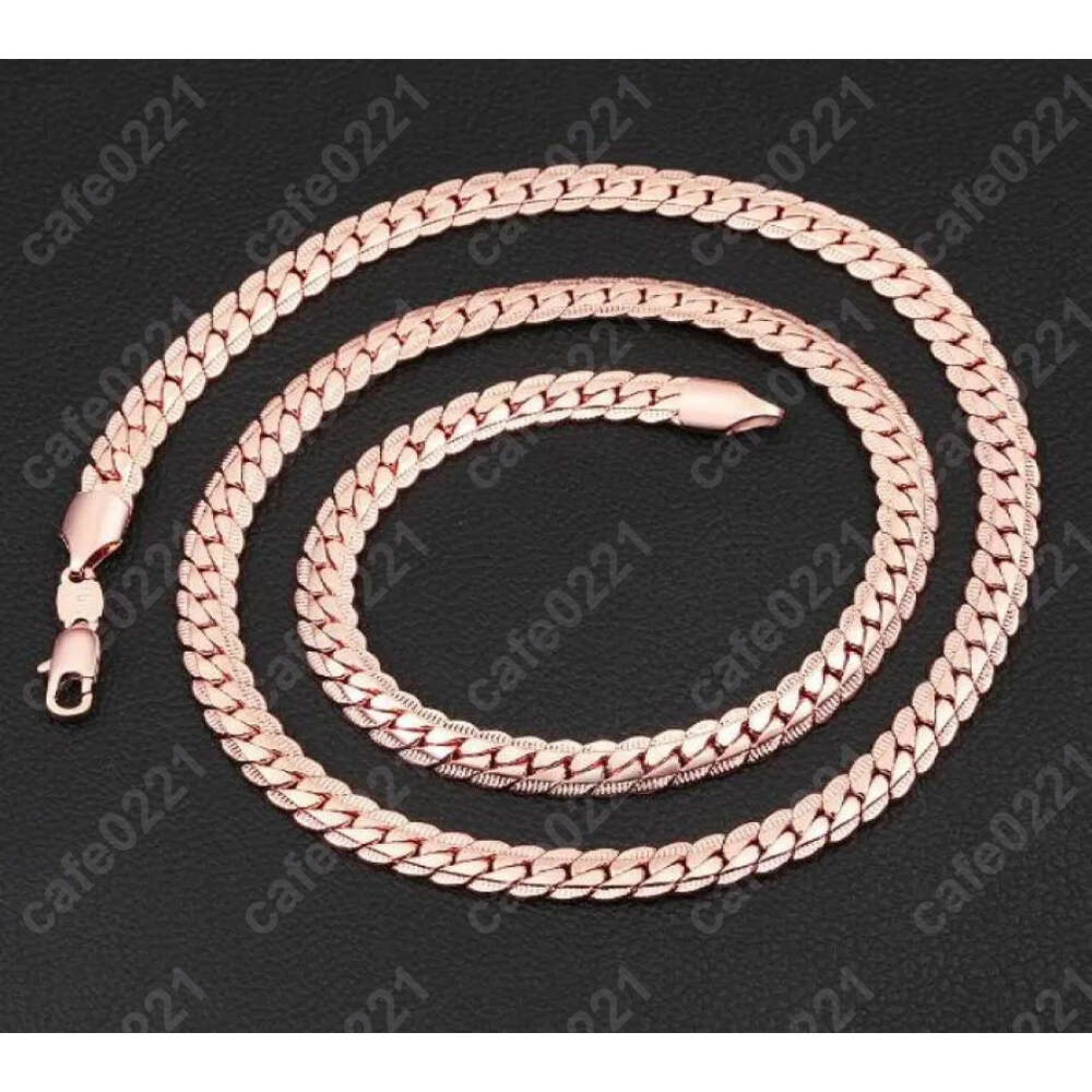 6 mm1832 pouces Bijoux pour femmes GP GP Collier de chaîne plaquée en or rose pour hommes Chaînes Colliers Accessoires HIP HO2418975
