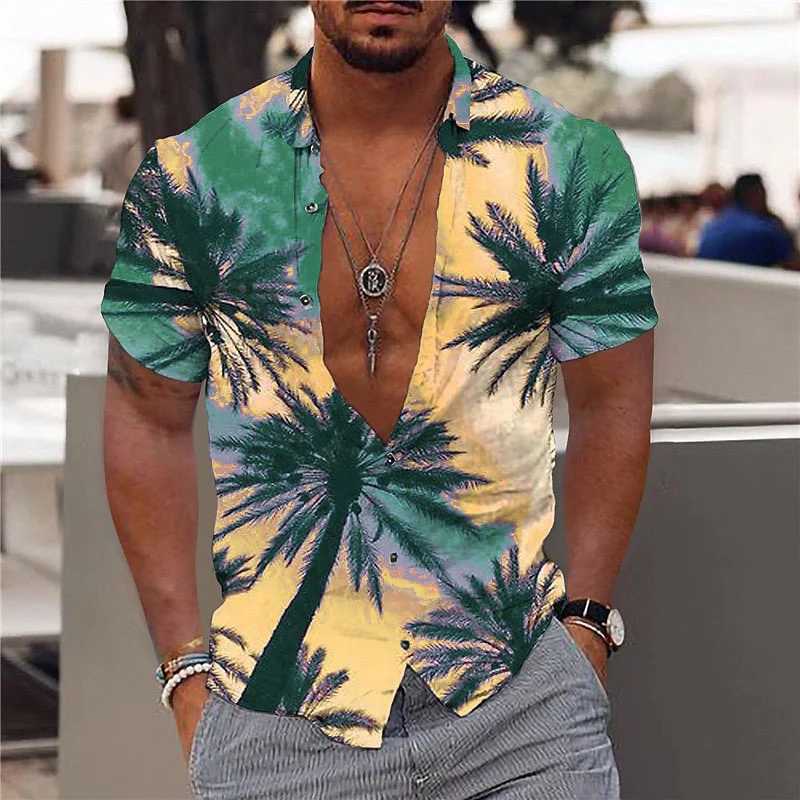 Camisas casuais masculinas Butterfly 3D Menções imprimidas femininas vocação havaiana blusas de lapela Cuba Camisas Clothing Graphic 24416