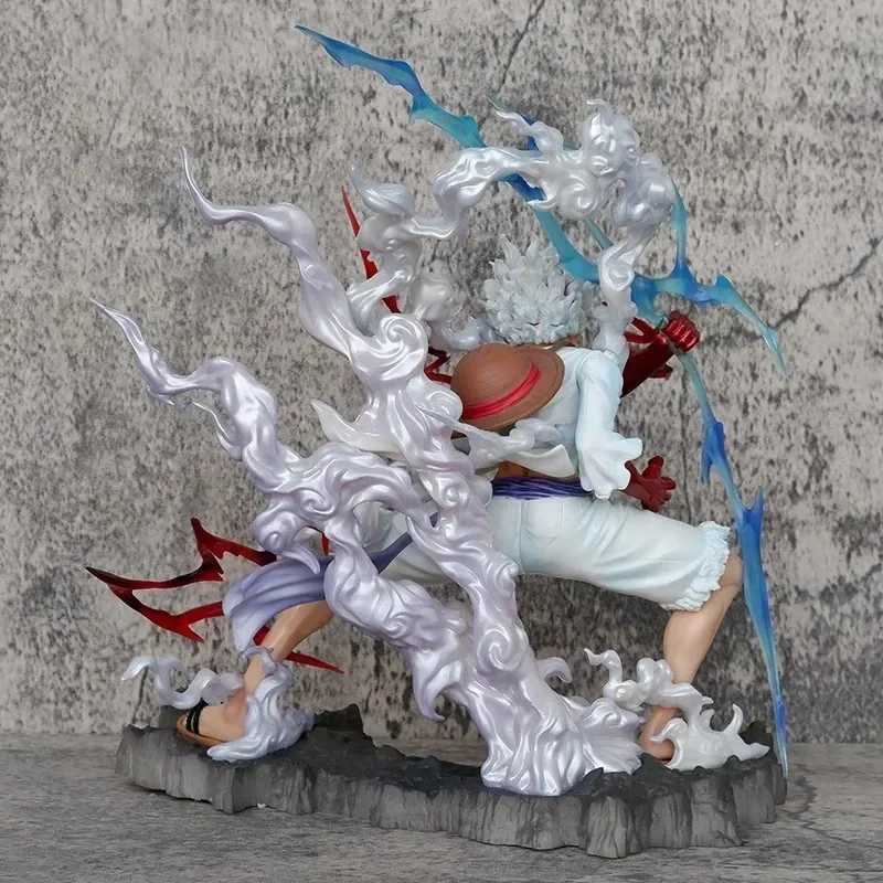 Figure di giocattolo d'azione un pezzo nica luffy figura afferrate strettamente il modello di figurina del modello di figurina del modello di fulmine della statue la statue giocattoli giocattoli