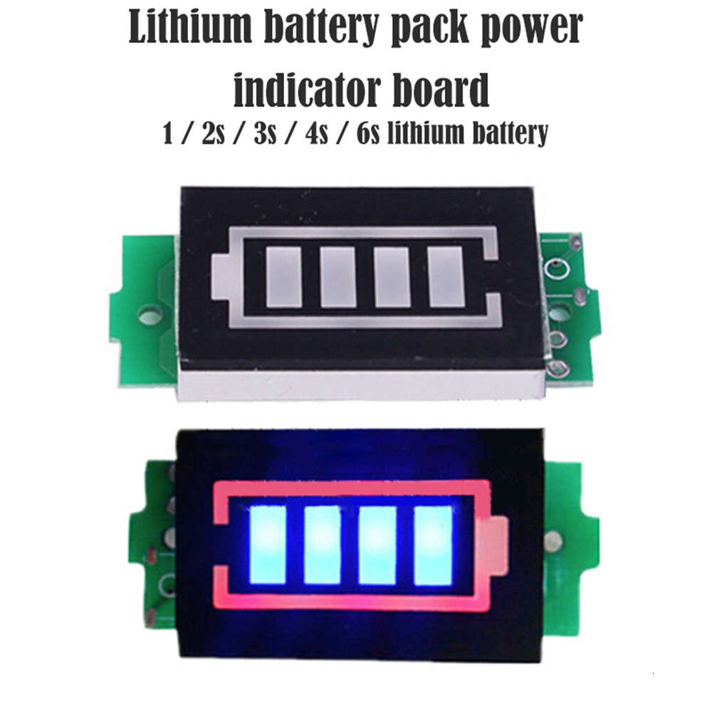 Nouveau module indicateur de capacité de batterie au lithium de 3,7 V unique Li-ion 1S - 6S 4.2 V Affichage bleu Testeur d'alimentation du véhicule électrique