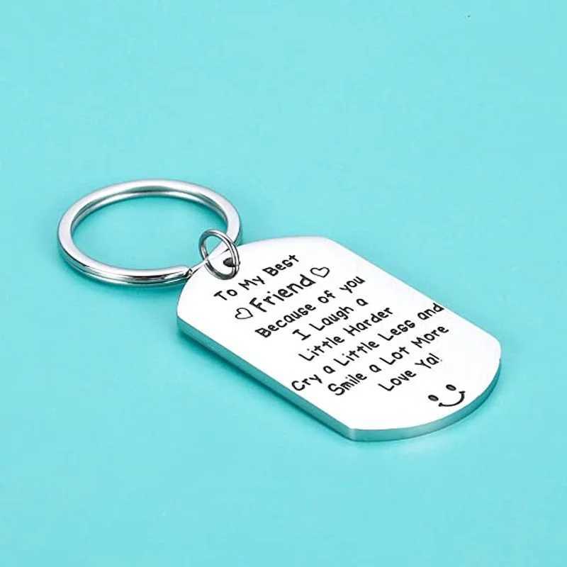 Keychains Lanyards Friends Key Chain Friendship Gift Keychain for Women Best Friend Keychain Birthday Sister Besties BFF Stainless Steel Keyring d240417