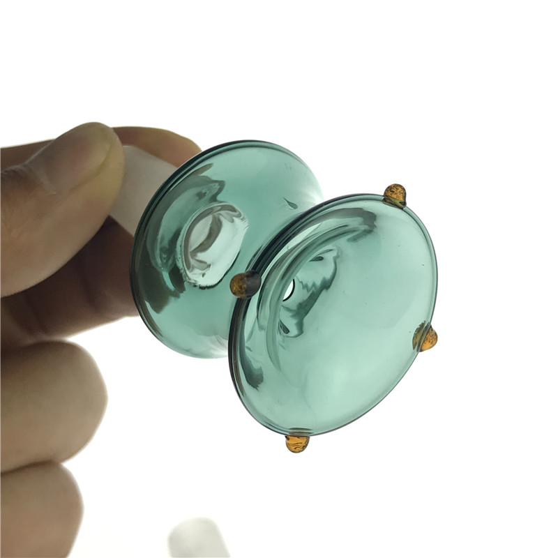 Ciotola di vetro di vaso colorato con colori blu verde da 14 mm maschio denso fiore pyrex fumante ciotola di vetro bong