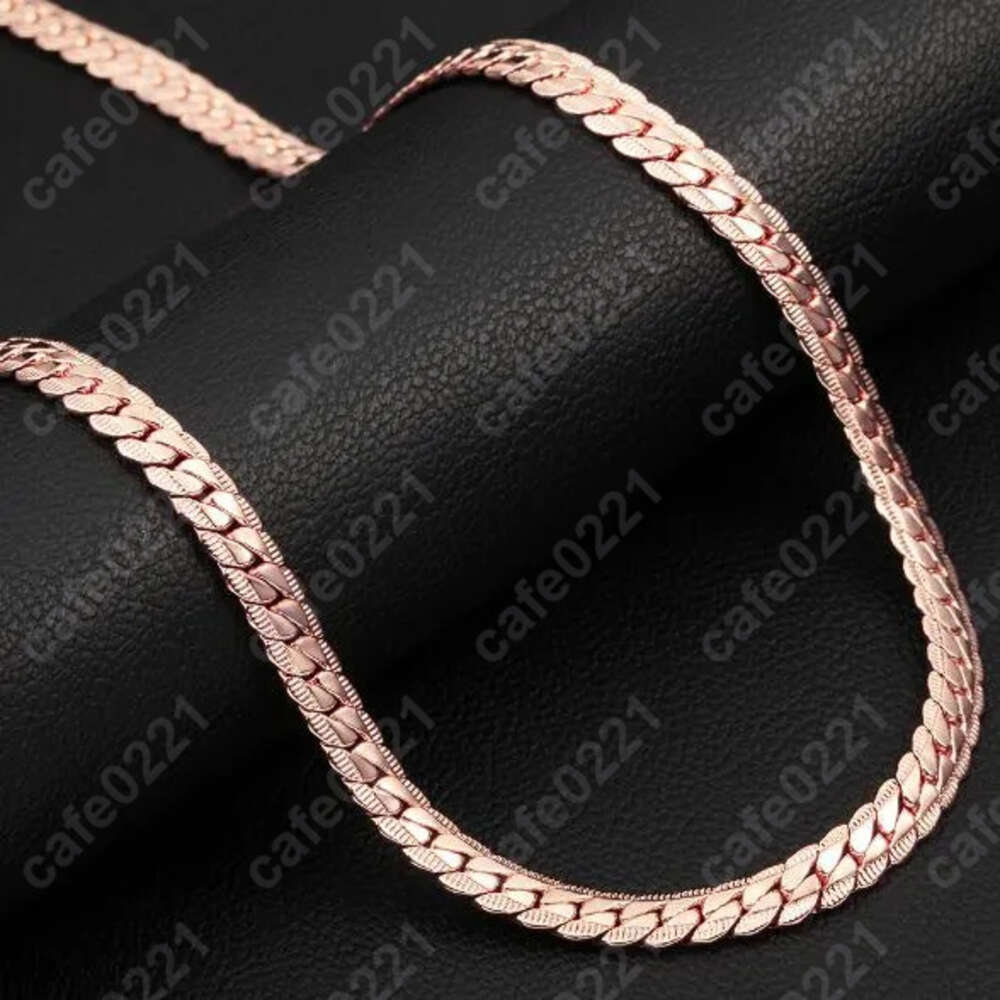 6 mm1832 pouces Bijoux pour femmes GP GP Collier de chaîne plaquée en or rose pour hommes Chaînes Colliers Accessoires HIP HO2418975