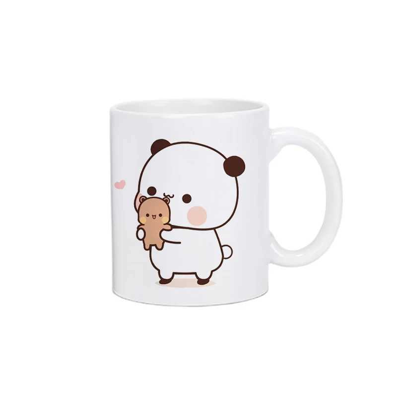 Muggar Panda Bear Bubu Dudu Coffee Milk Cup Mocha Cat Panda Bear Par Christmas Mug Kawaii Cups Original Mugs Gratis frakt Drinkware 240417