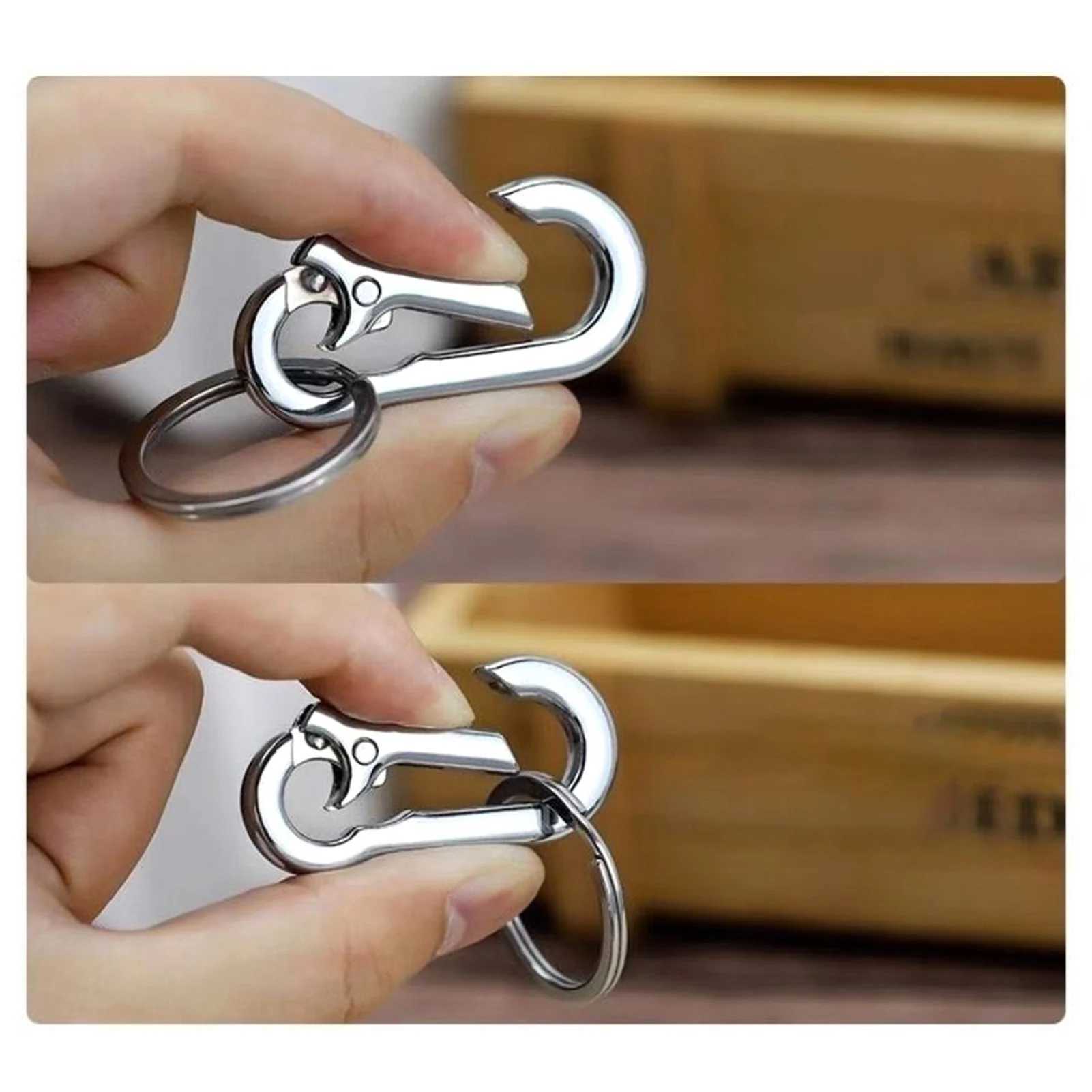 Keychains Lonyards en alliage en alliage zinc porte-clés anti-perd-lost Keychain avec clés de la clés de la gourde simple mousse de boucle clés de la ceinture de taille automatique D240417