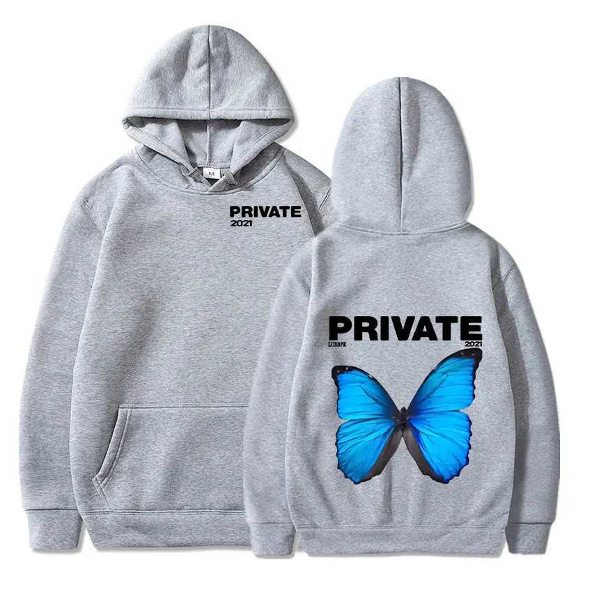 Damen Hoodies Private Butterfly Explosion Print Hoodies Sweatshirt Winter übergroß