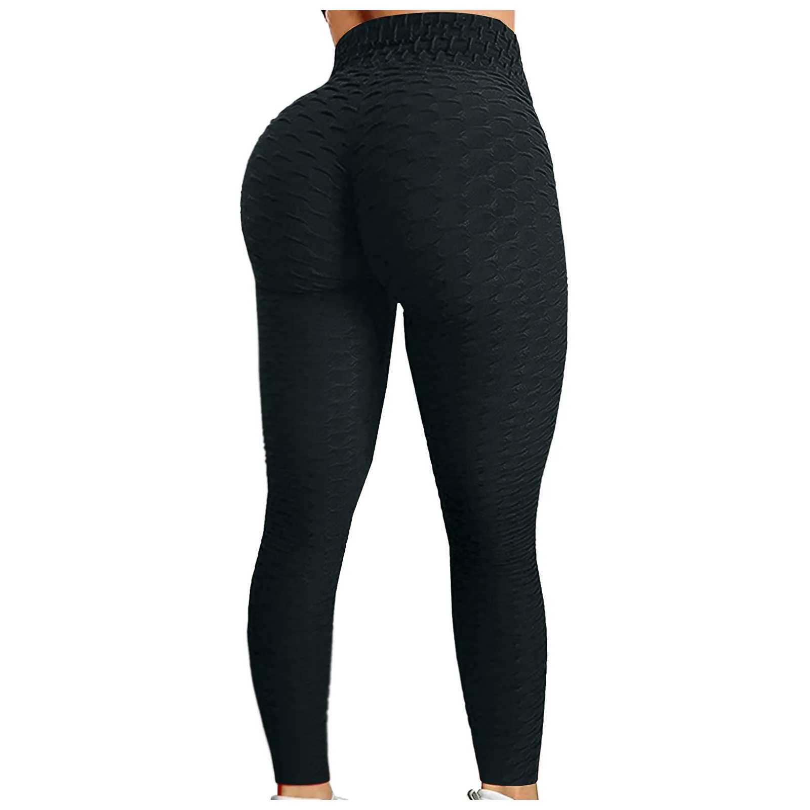 Tracce femminili da donna Bubble di sollevamento dell'anca Fitness che corre a vita alta Yoga Pantsl2403