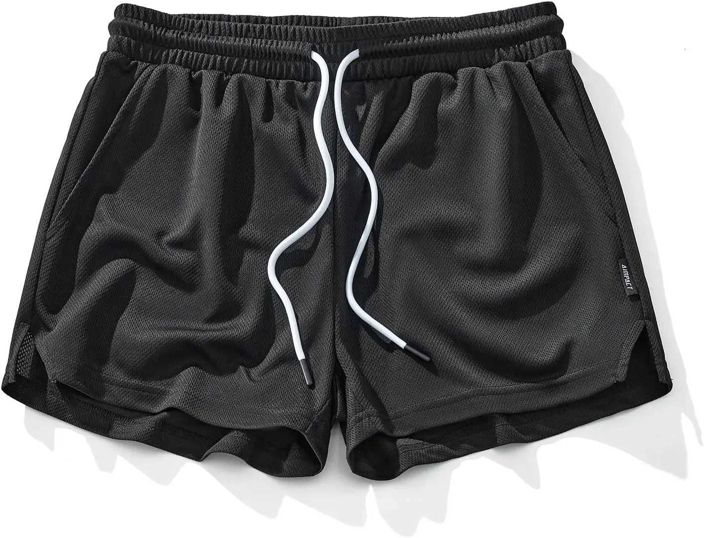 Short masculin Ampact Mens Mesh Running Shorts 3 pouces Séchage rapide de gymnase Sports d'entraînement J240325