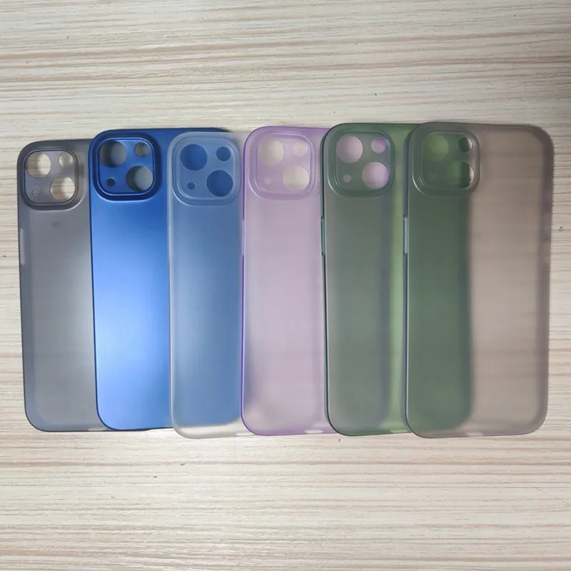 iPhone 15 Pro Max 14 Plus 13 Mini 12 11 0.3mm Ultra Thin Slim Matte Frosted Shopproof Clear Transparent Soft Pp Cover Case