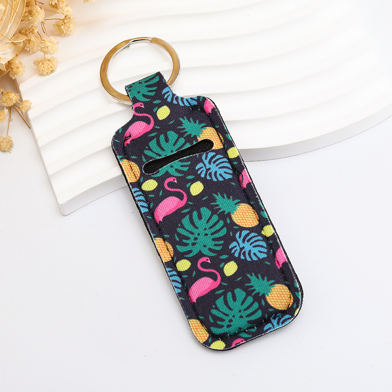 2024 New hand sanitizer bottle Case Creative color pattern keychain Perfume Lipstick storage case