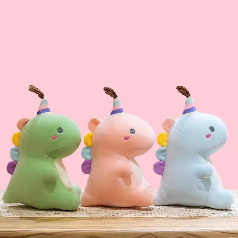 Fabrik grossistpris 3 färger 25 cm dinosauri enicorn plysch leksak animering perifer docka barn gåva
