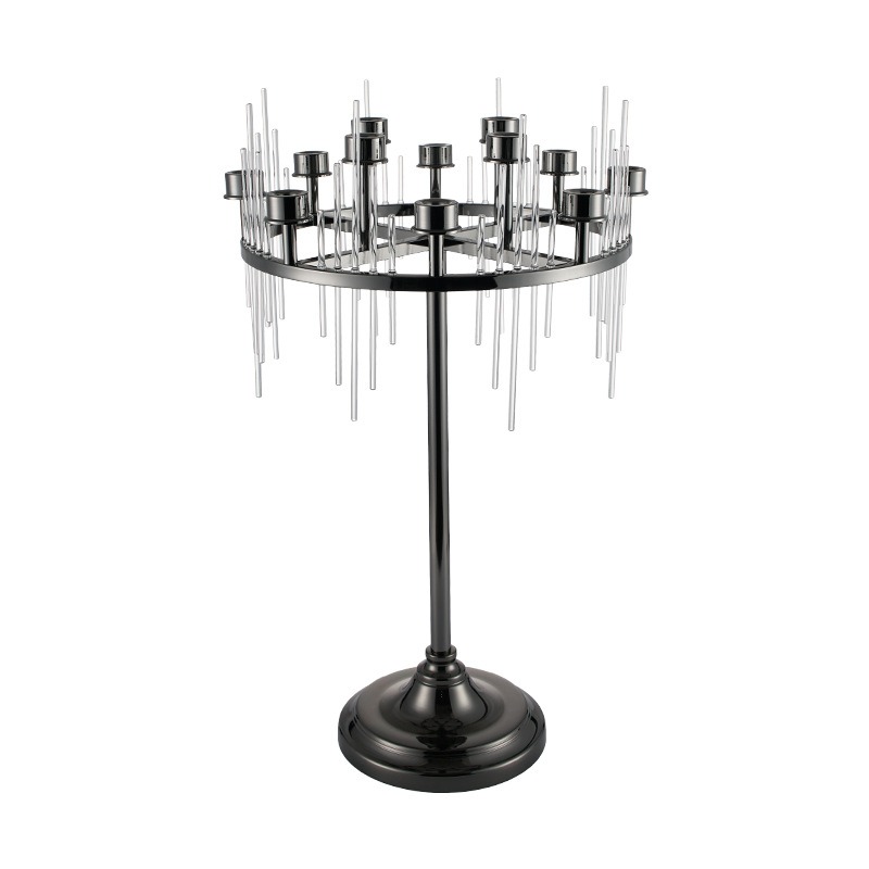 12 têtes Candlestick Candlestick Candlelabra Bandlers Stands Table de mariage Centres de fleurs