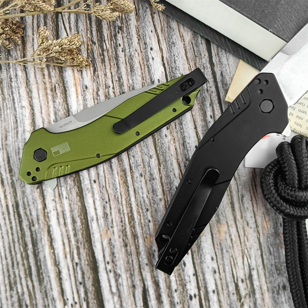 D2 Blade Aluminum Alloy Handle Folding Pocket Knives Edc Hunting Outdoor Camping Survival Tool Military Tactical Knife with Pocket Clip