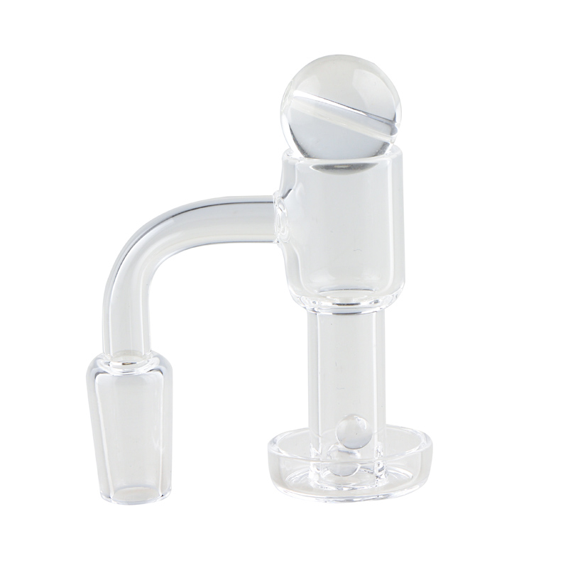 Top plat terp slurper fumant en quartz banger articulation transparente avec capuchon en glucides à bulles en verre et perles de quartz de 6 mm 10 mm 14 mm 45 90 ongles pour bangs