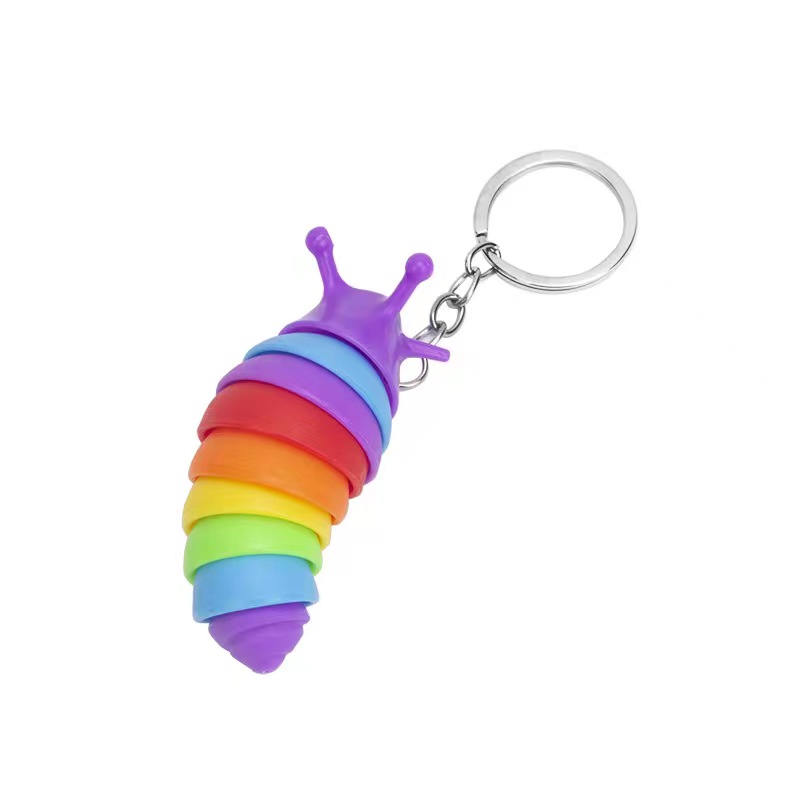 2024 New Caterpillar Slug keychain pendant Decompression keychain wholesale small caterpillar backpack pendant