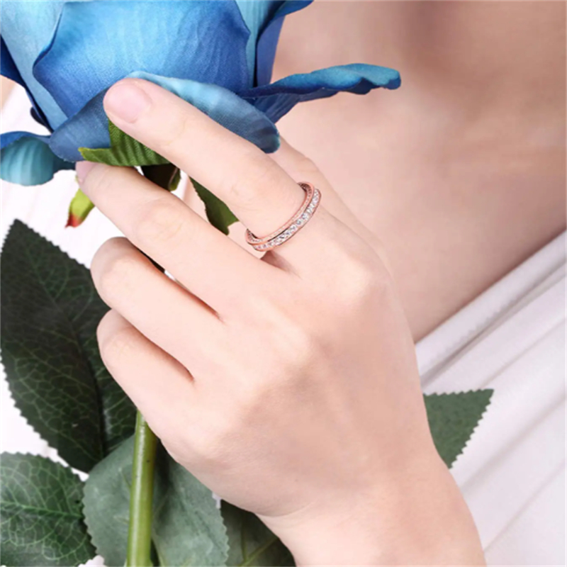 2021 Вечность 3 ряд aaaaa Zircon Cz Ring Cring Color обручальные обручальные кольца для женщин свадебные украшения для свадебной вечеринки подарки