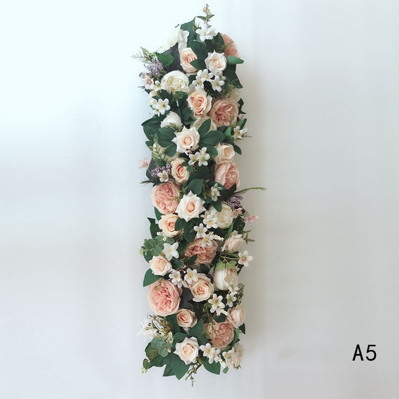 Fiori decorativi ghirlande arco artificiale Flower riga di fiori fai -da -te il centrotavola guida Guida stradale Decorazione DECAPPETTA Romantico Decorativo Backdr Dhqmo